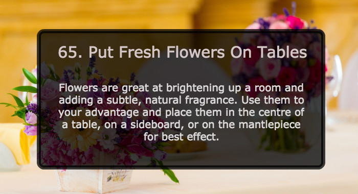 Put Fresh Flowers On Table