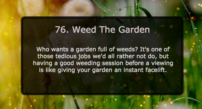 Weed The Garden For Viewings