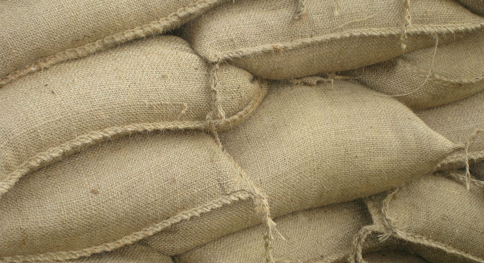 Sand bags to prevent flooding