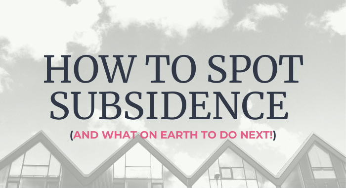 How To Spot Subsidence