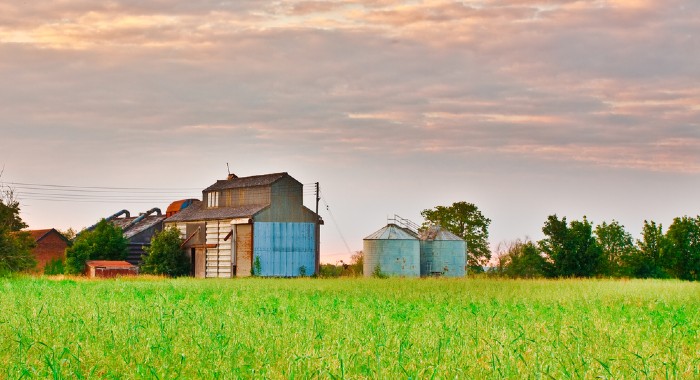 farm building within farmland
