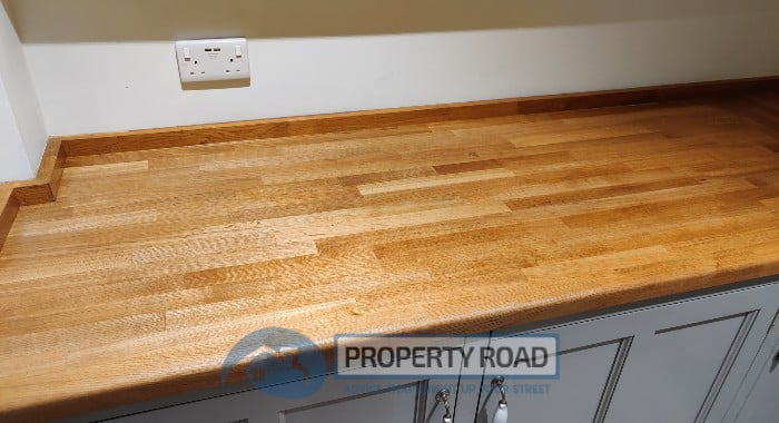 How our wooden worktop looked in the end!