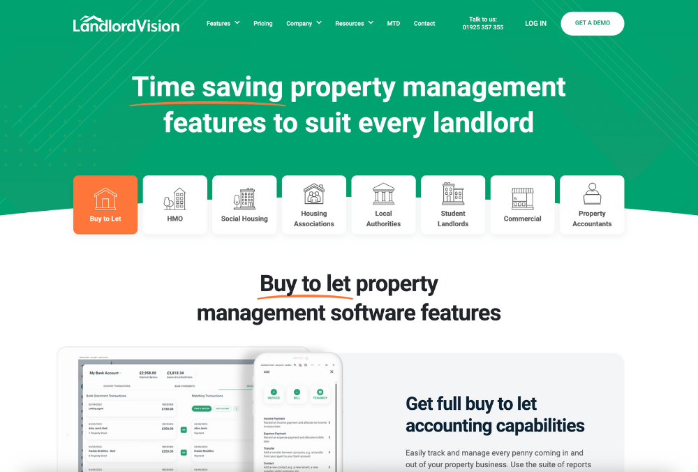 Landlord Vision Features