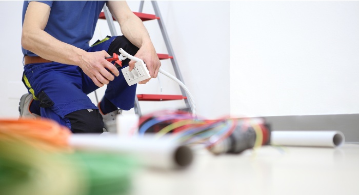 Make sure you are complying with the regulations for rewiring a house. 